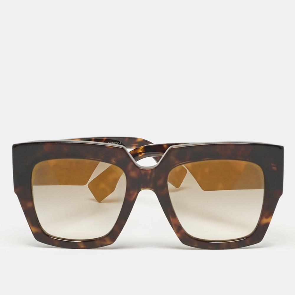 Fendi Havana/Grey Gradient FF0263/S Facets Square Sunglasses