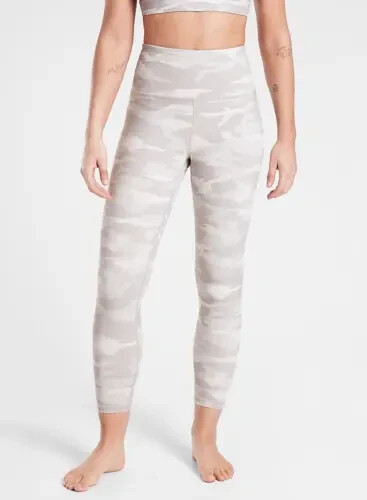 ATHLETA 563650 Taupe Elation Camo 7/8 Tight Leggings SIZE XS