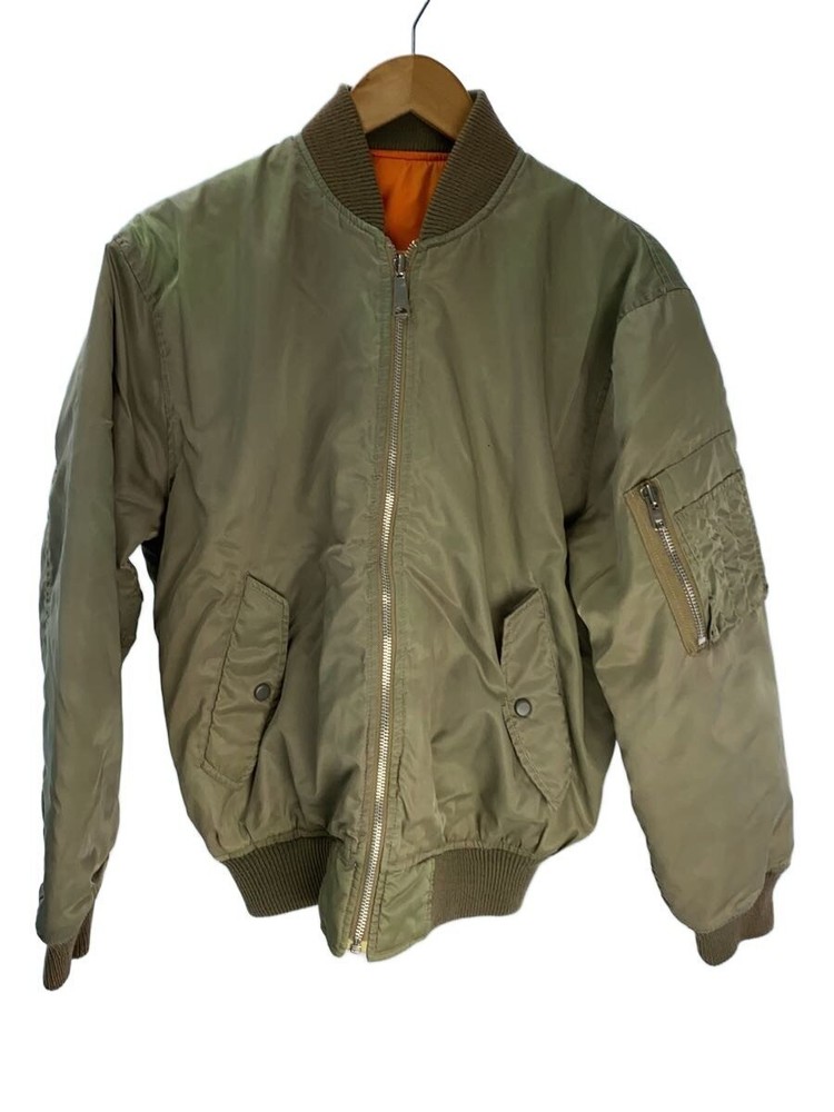 Flight Jacket/L/Nylon/Grn/Plain 3389