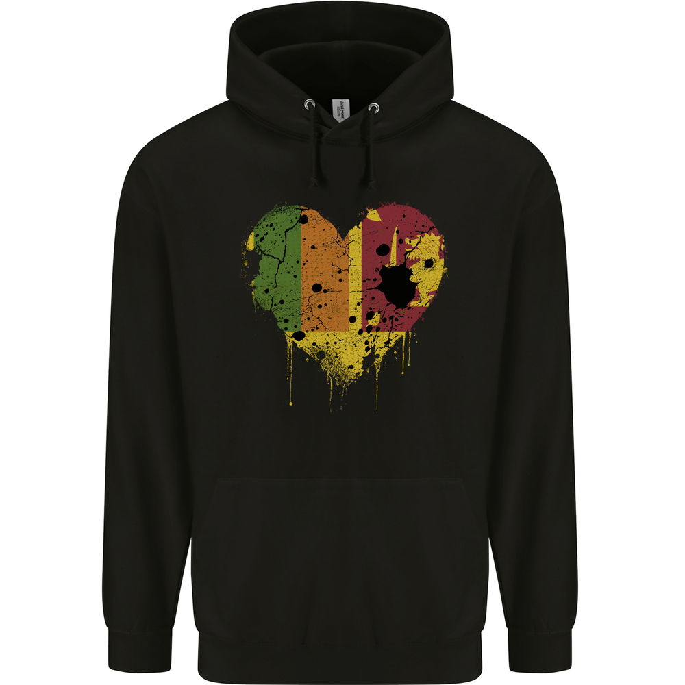 Love Sri Lankan Flag Sri Lanka Day Football Mens 80% Cotton Hoodie
