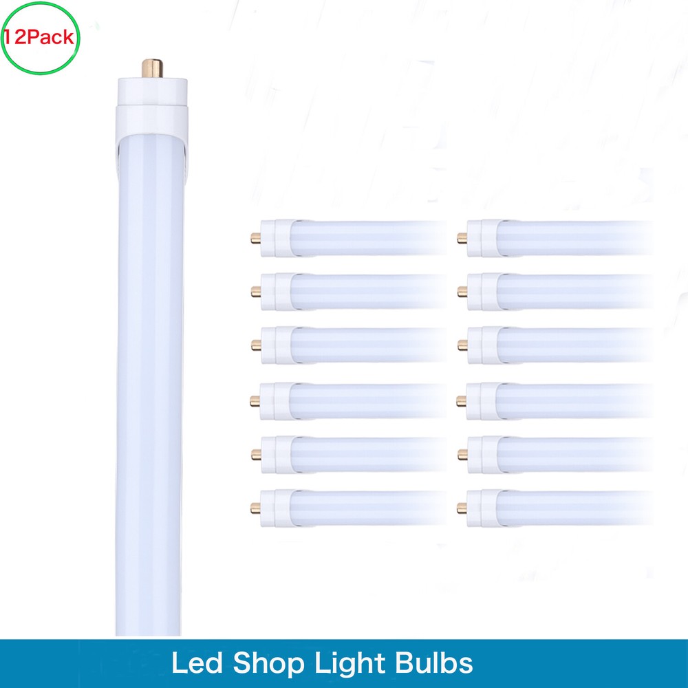 12-Pack 8FT T8 T12 Single Pin 45W LED Shop Light Bulb Tubes