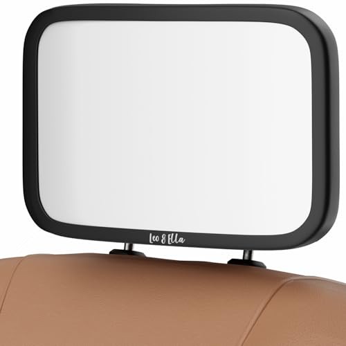 Extra Large Car Mirror for Baby in Rear Facing Car Seat, Wide Premium - Large