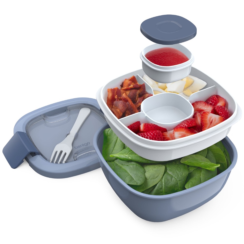 Bentgo All-in-One Leakproof Salad Bowl with Bento Tray Compartments