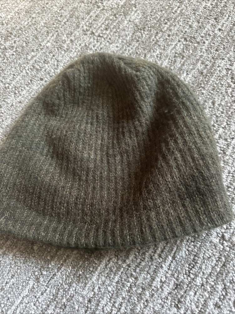REI Basic Wool Blend Knit Winter Beanie OSF Olive Green