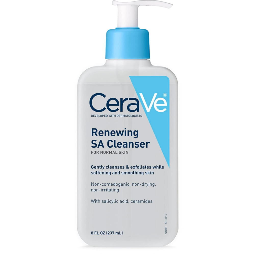 Cerave Renewing Salicylic Acid Cleanser, Formulated with Hyaluronic Acid, Niacin