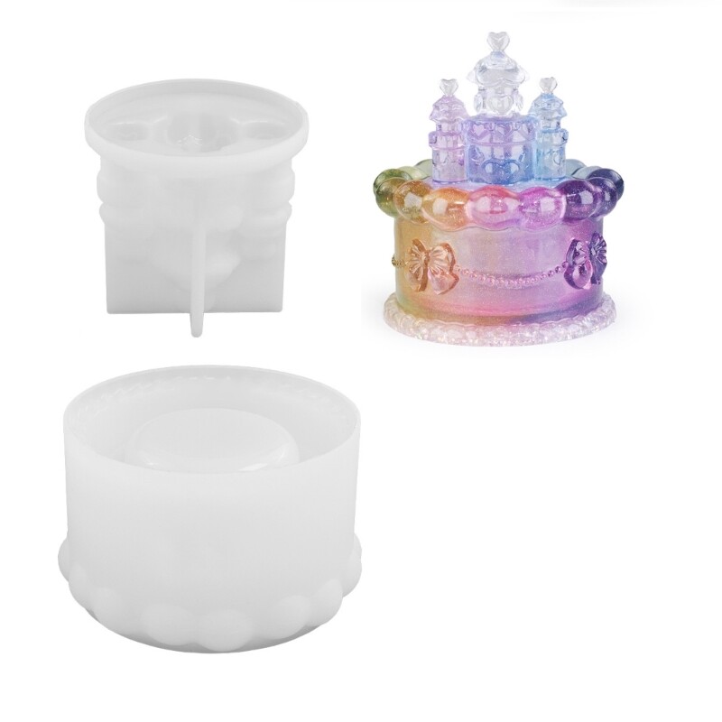 Silicone Castle Jewelry Box Mold for Resin Casting Storage  