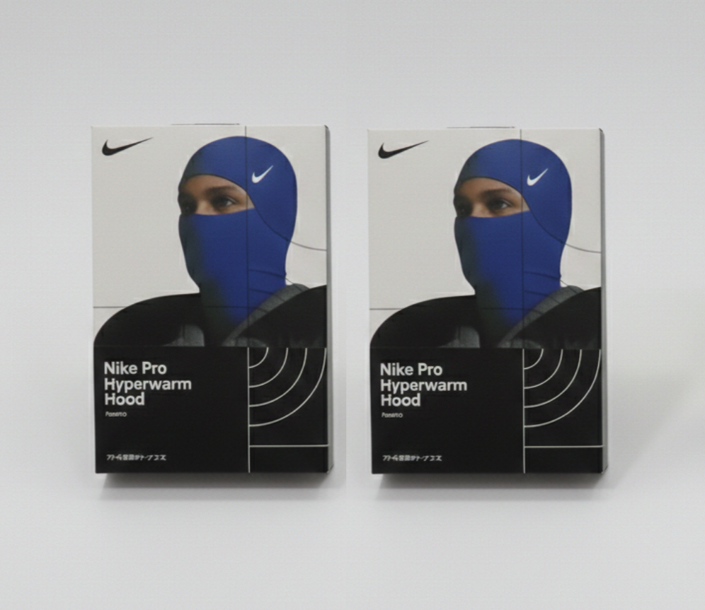 2 Pk Nike Pro Therma-Fit Hyperwarm Hood Balaclava Face Ski Mask - Blue color