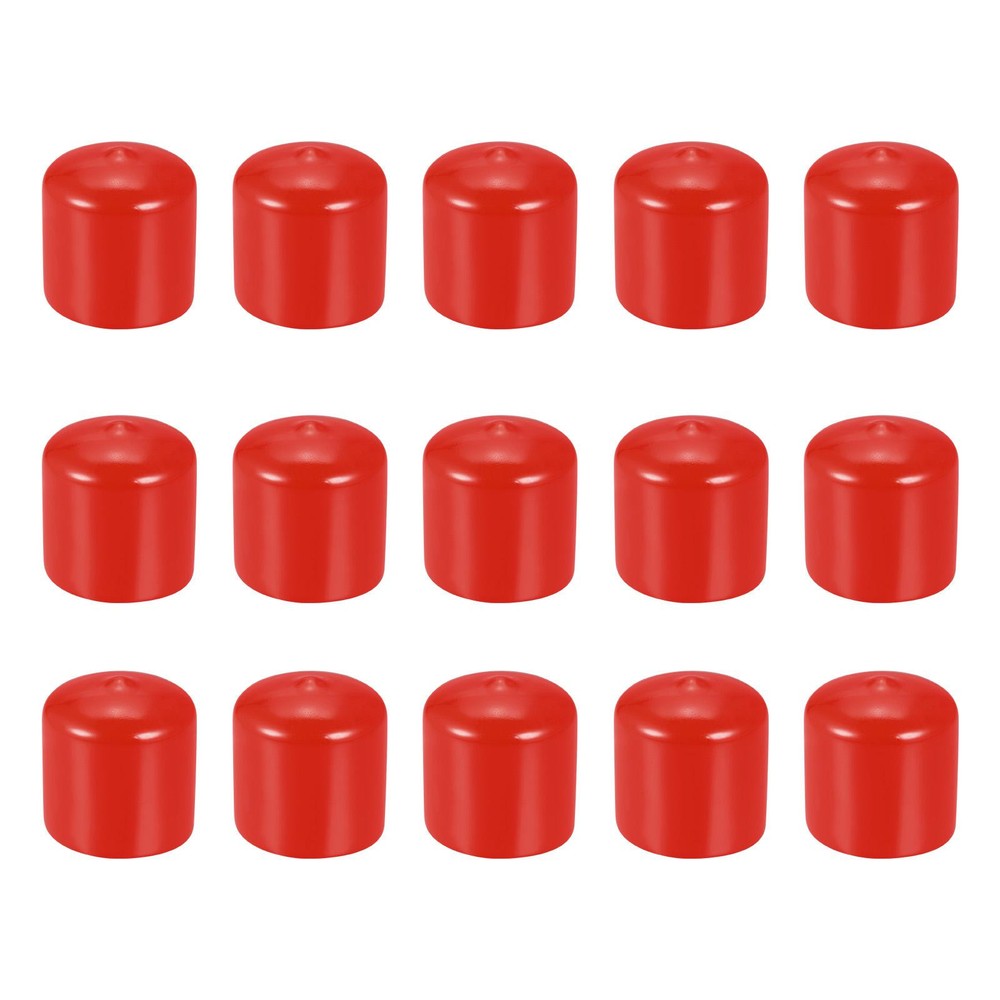 15Pack 30mm ID Red Rubber Screw Thread Protector Caps for Bolts