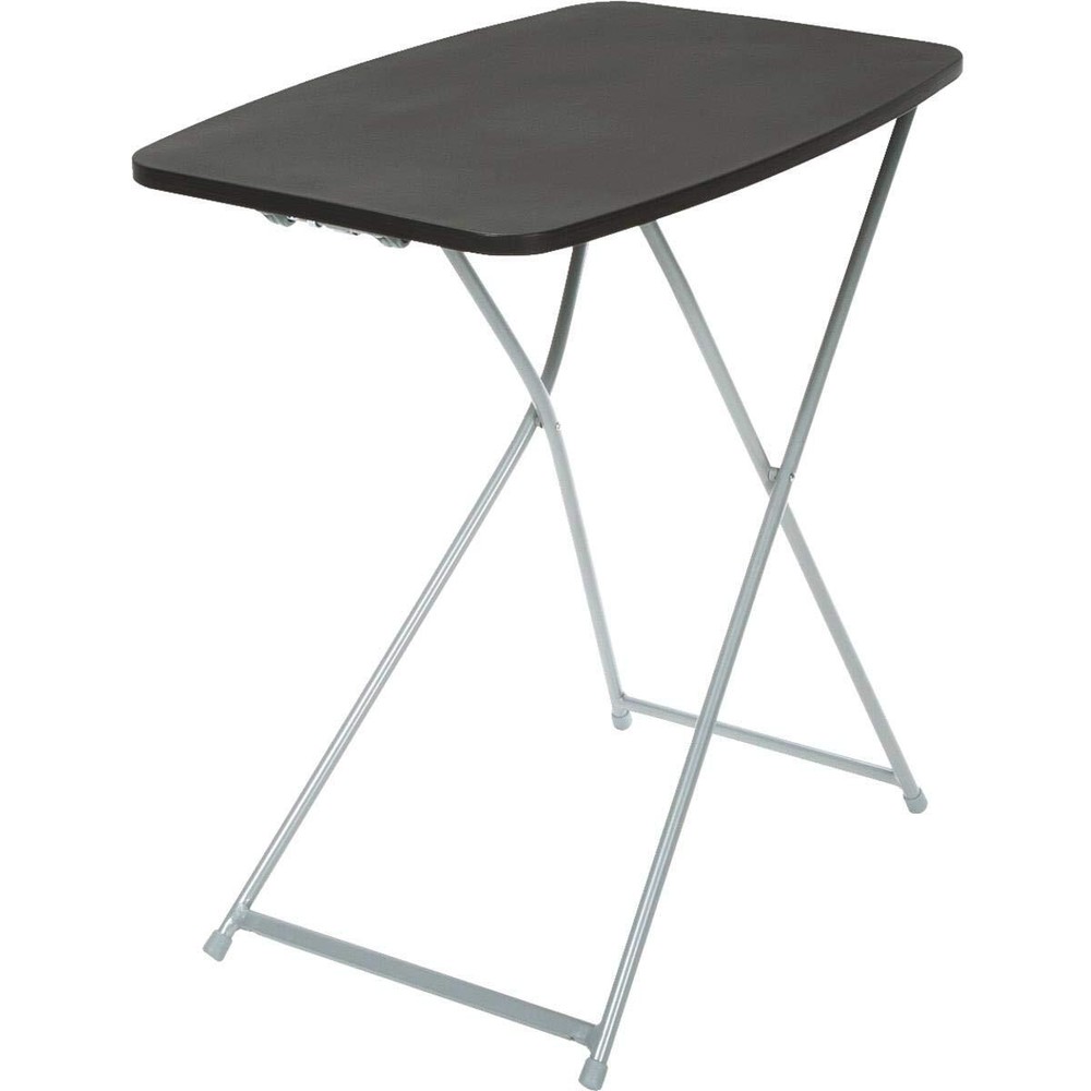 Lightweight Portable 25 Inch Adjustable Height Indoor Folding Table Black