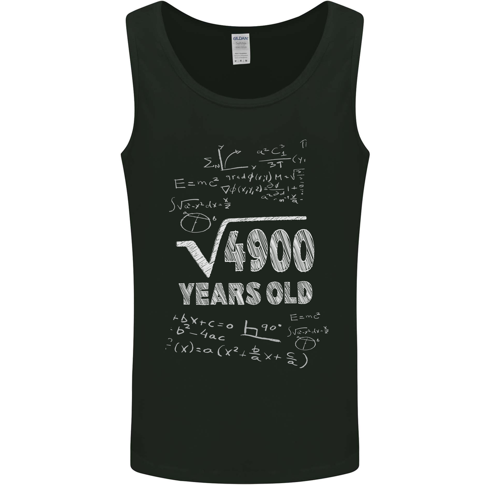 70th Birthday 70 Year Old Geek Funny Maths Mens Vest Tank Top