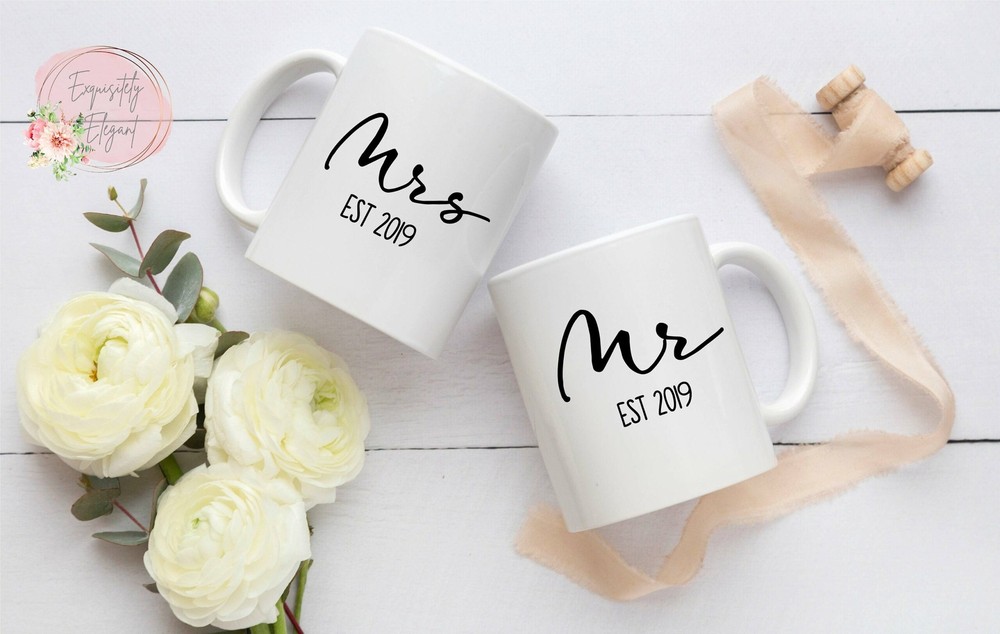 Personalised Wedding Mug Personalised Cup Mr & Mrs Mug Cute Mug Custom Mug C