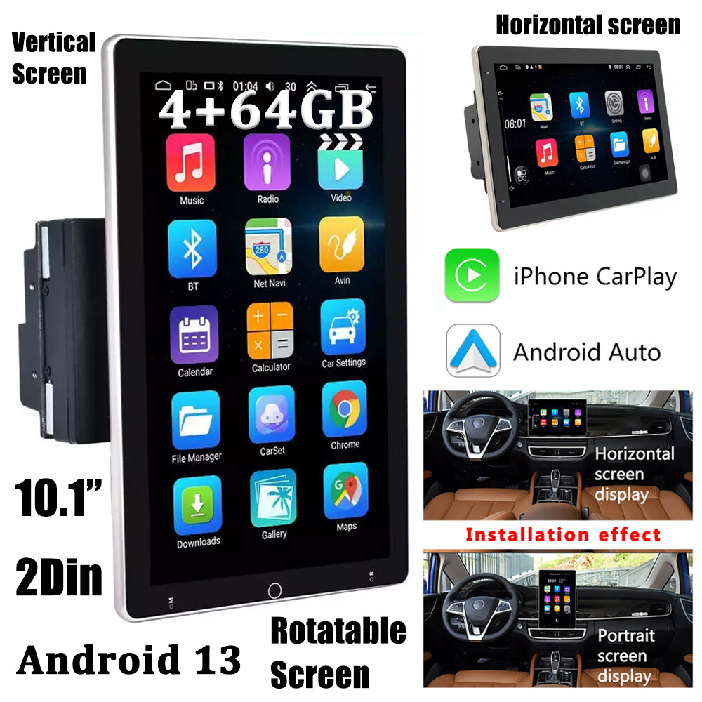 Android 13 CarPlay 2DIN GPS Vertical Screen Tesla Style Stereo Headunit  