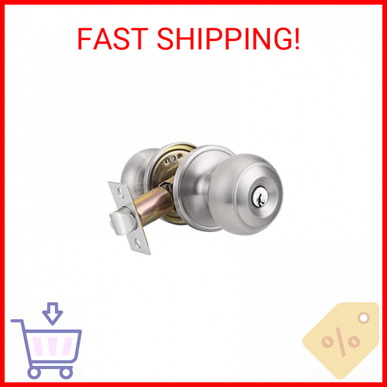 Colonial Style Brushed Nickel Entry Door Knobs and Locks by Probrico