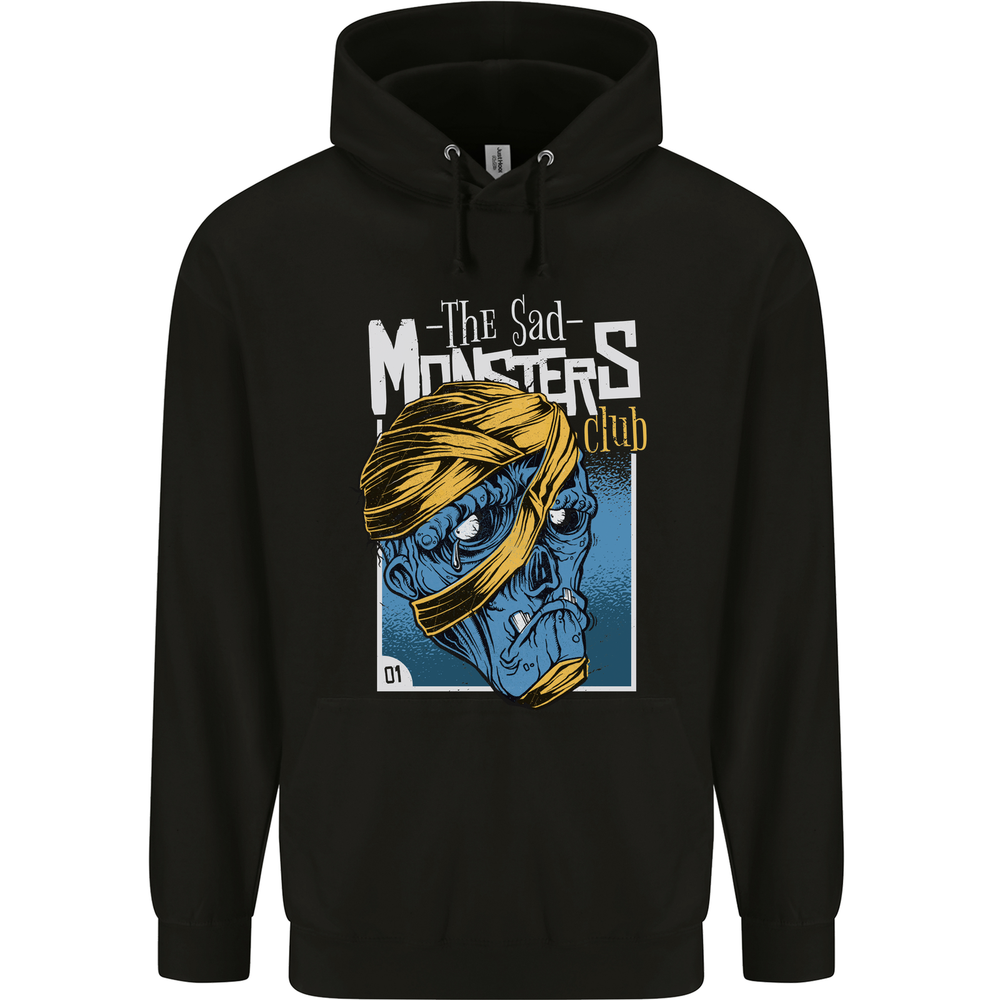 Sad Monster Club Zombie Halloween Mens 80% Cotton Hoodie