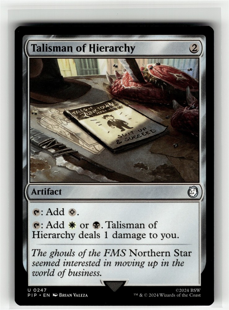 TALISMAN OF HIERARCHY Fallout Commander #247 PIP(NM+)(MTG)