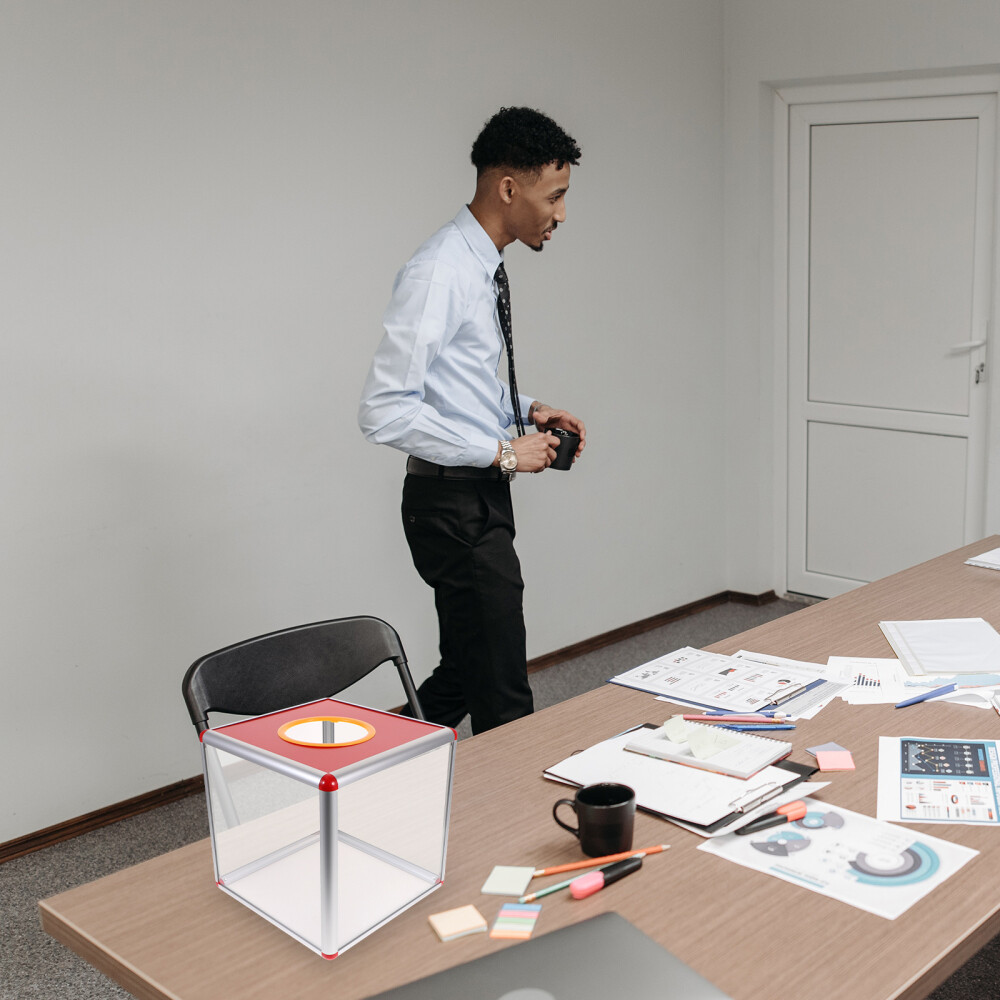 Ballot Box with Slot Storage Container Raffle Office