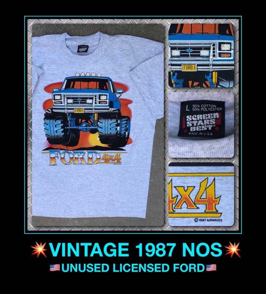100% USA VTG 80’s Ford BigFoot Classic Pick Up Truck 4x4 f-150 UNUSED T-Shirt Lg