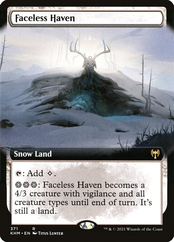 FOIL Faceless Haven Kaldheim Magic MTG Snow Land CARD 1x (371)