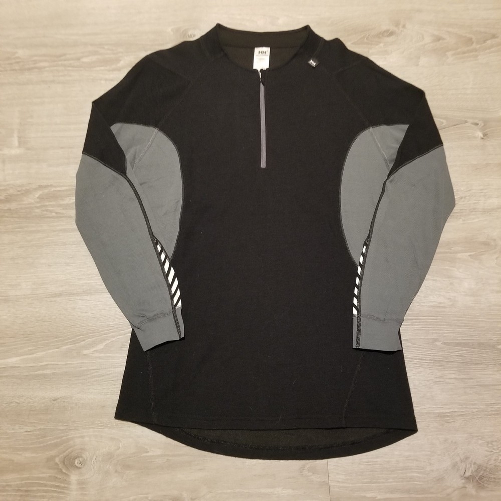 Helly Hansen Lifa Merino Wool Midweight 1/2 Zip Men's Baselayer Top Black XL