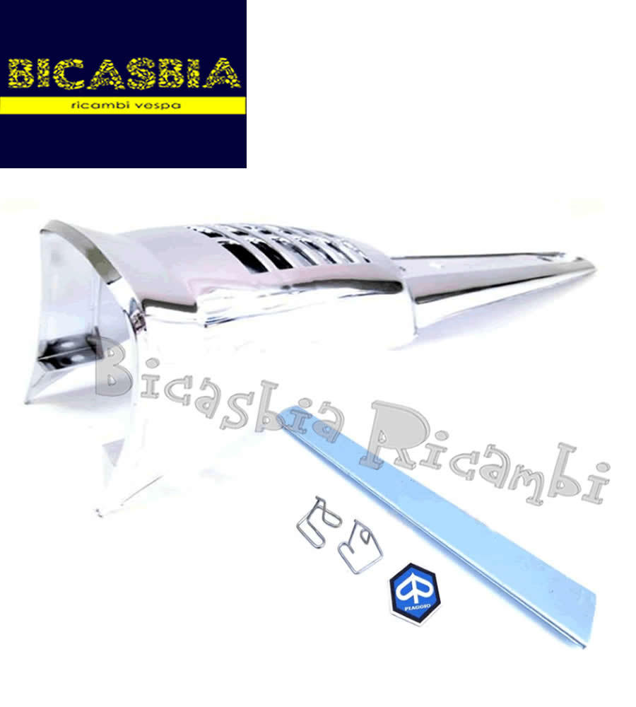 0081 Chrome Handlebar Cover Molding Vespa 50 R L N