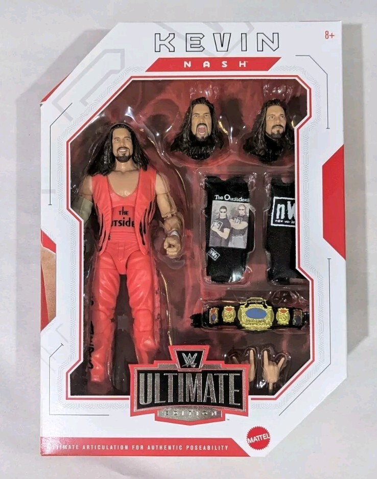 Mattel WWE Ultimate Edition Kevin Nash COMPLETE MOC NEW IN HAND OUTSIDERS IN 24H