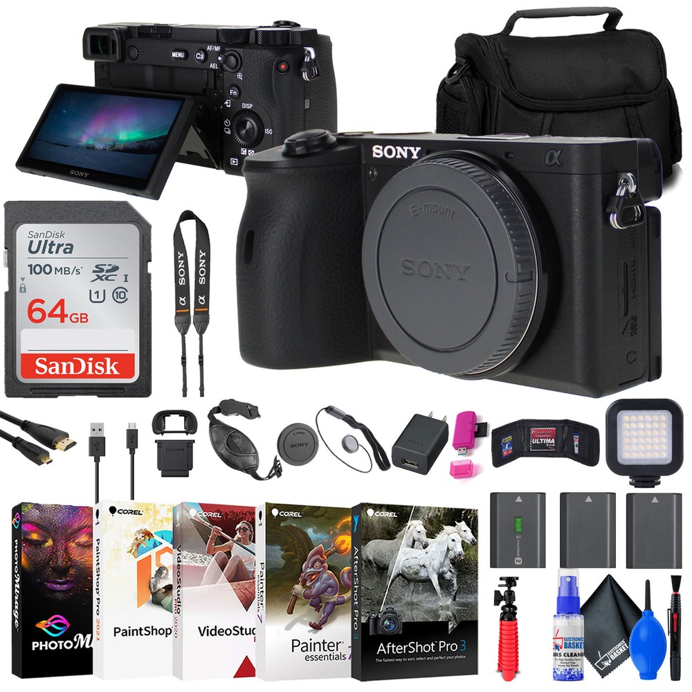 Sony a6600 Mirrorless Camera + 2 x NP-FZ100 Compatible Battery + 64GB Card +