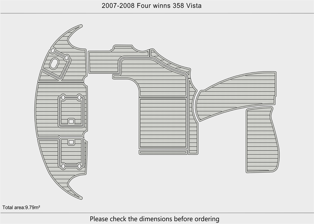 2007-2008 Four winns 358 Vista DuraEVA EVA Foam Boat flooring