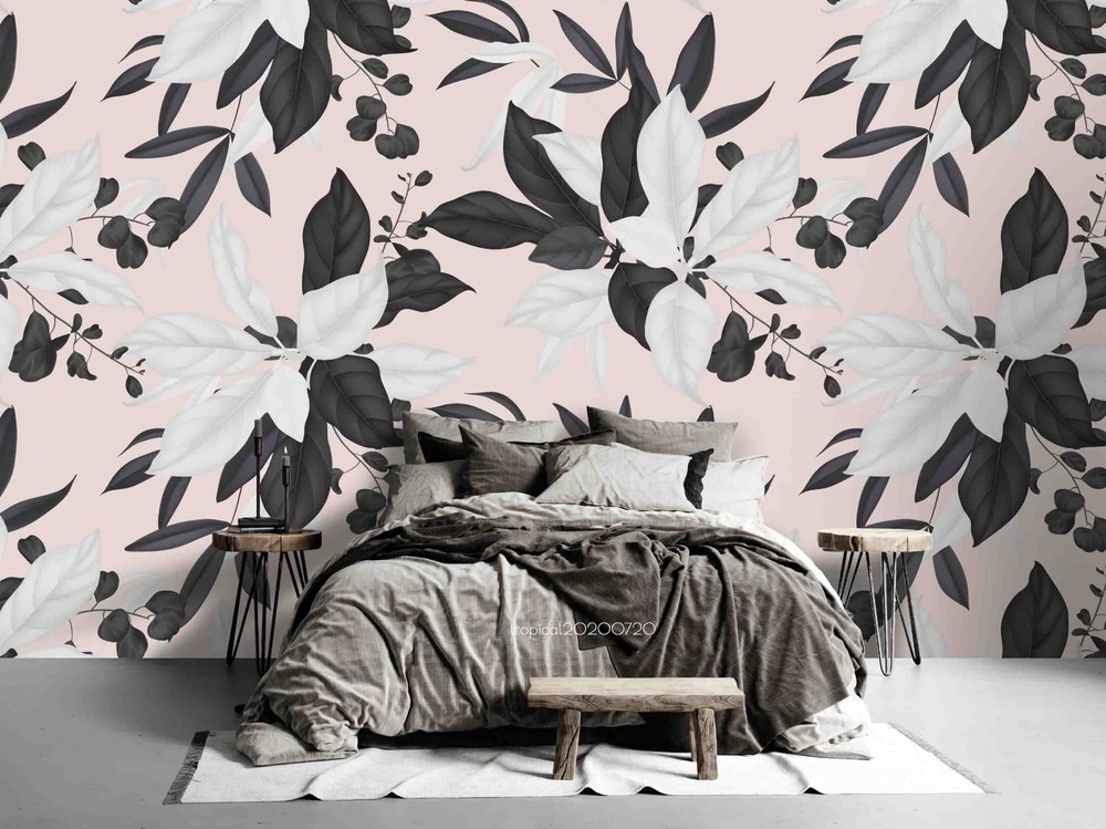 3D Leaves Plantation Pattern Wall Murals Wallpaper Murals Wall Sticker 2