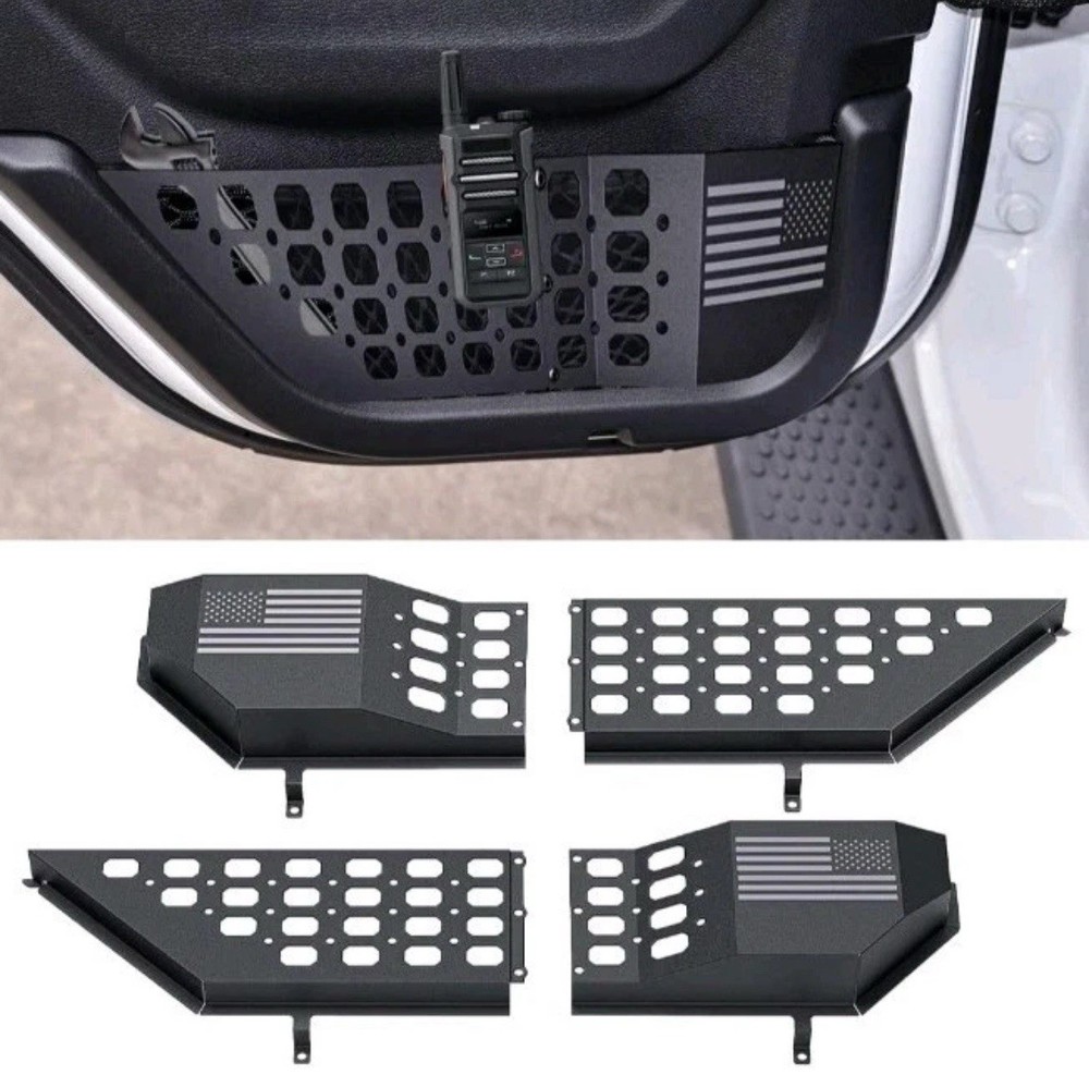 Jeep Wrangler Metal Front Door Pocket Organizer - Side Storage Box Insert