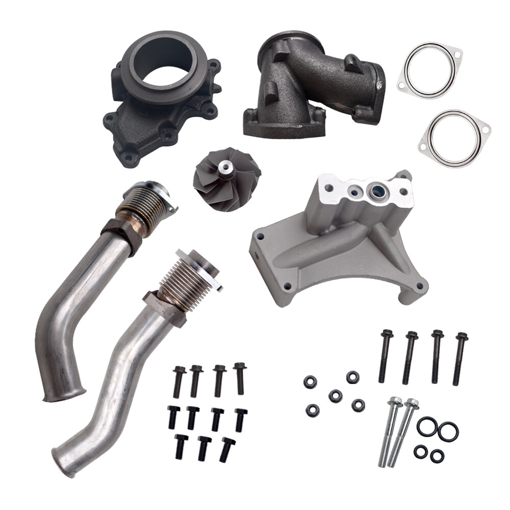 Upgraded Turbo Pedestal Non-EBP Valve 5+5 Wheel & Pipes for 99.5-03 Ford 7.3L