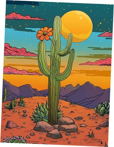 5D Diamond Painting Kits for Adults - Cactus by Number Art Craft