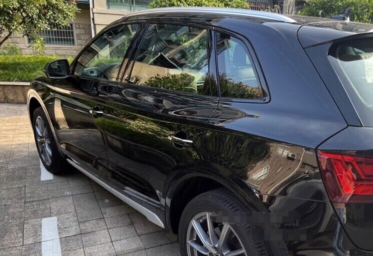 10PCS A For Audi Q5 SQ5 2020-2024 Black Titanium Windows Sill Molding Strip Trim