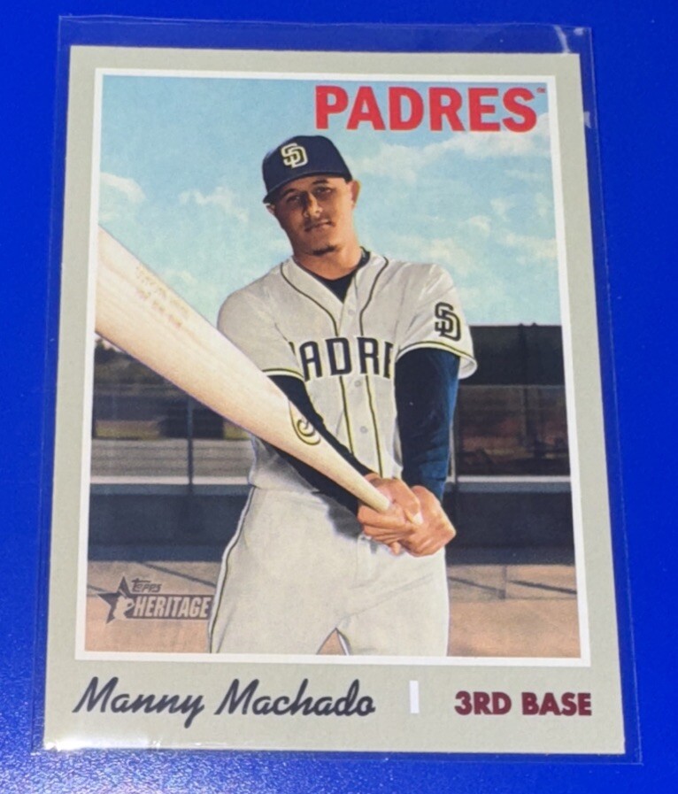 2019 Topps Heritage High Number OPC French Manny Machado #520 Mnt SP Padres Rare