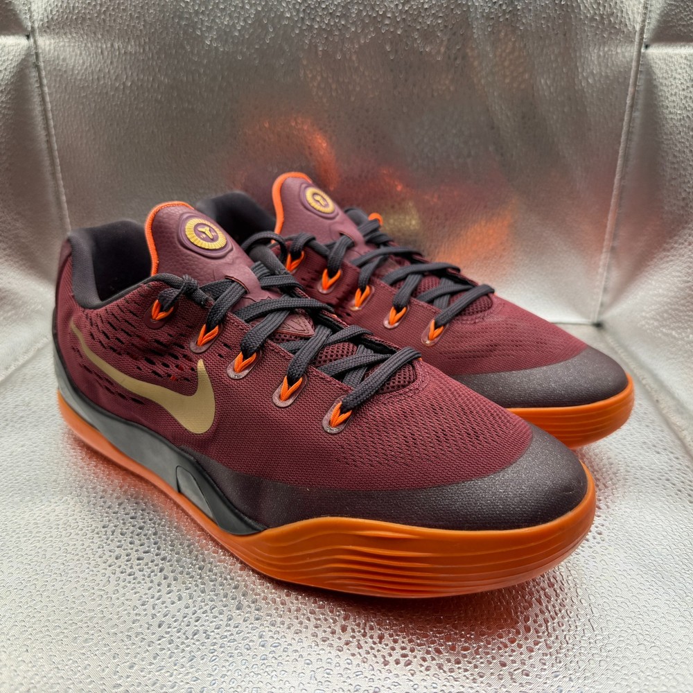 Size 7Y Nike Kobe 9 IX EM Deep Garnet GS Hyper Crimson Kids Shoes 653593-601