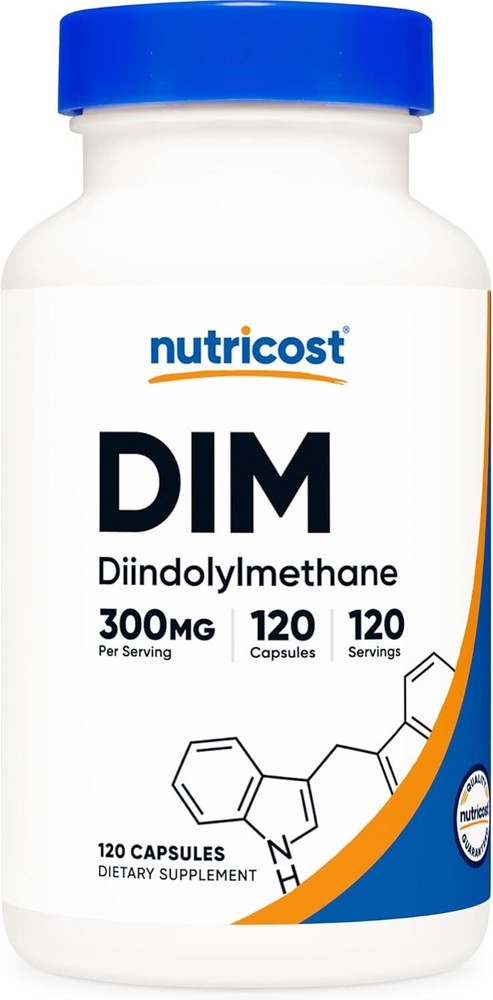 Nutricost DIM (Diindolylmethane) 300mg, 120 Capsules with BioPerine 300mg 120 CT