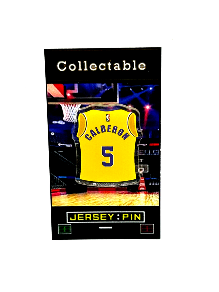 Collectible Los Angeles Lakers Jose Calderon Jersey Lapel Pin with Free Shipping