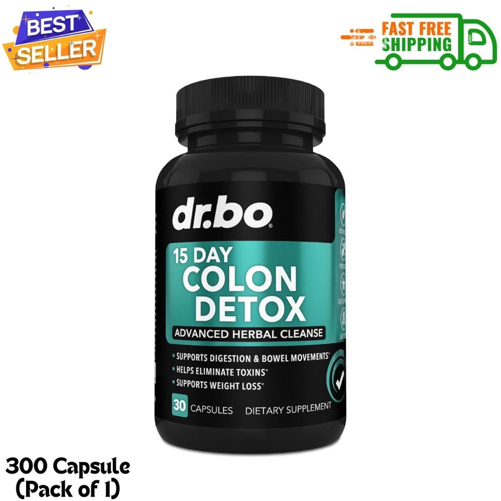 Colon Cleanser Detox for Weight Flush - 15 Day Intestinal Cleanse Pills, 30 caps