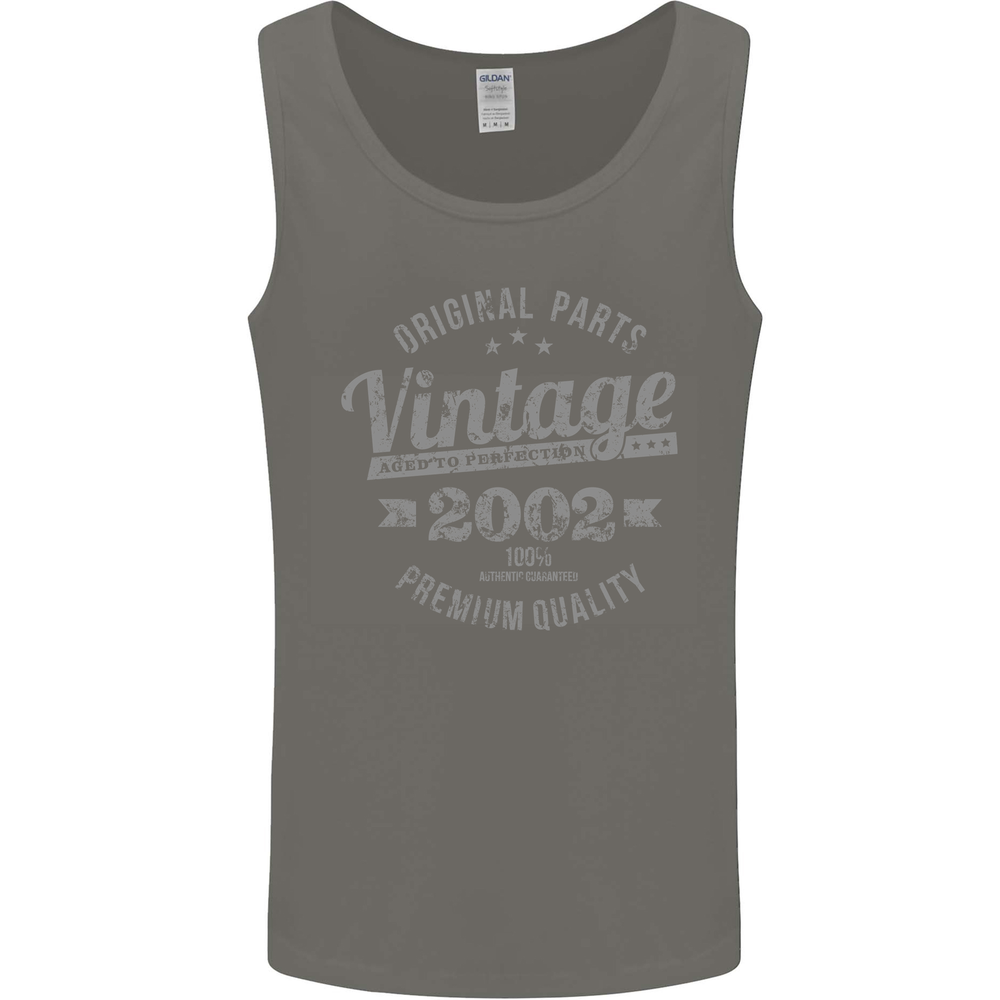 Vintage Year 33rd Birthday 1992 Mens Vest Tank Top Charcoal