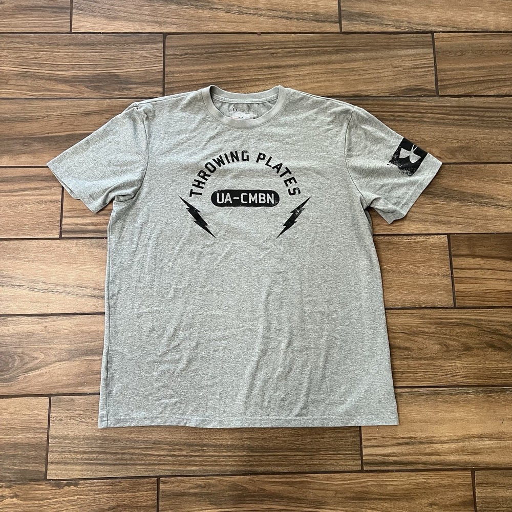 Under Armour Men’s Gray Graphic T-Shirt Loose Fit Short Sleeve Size L