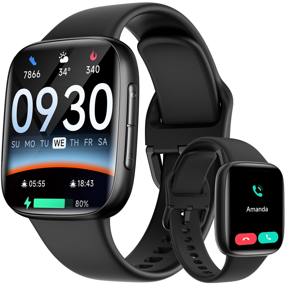 1.85 AMOLED Smartwatch for Men Women iPhone Android Compatible