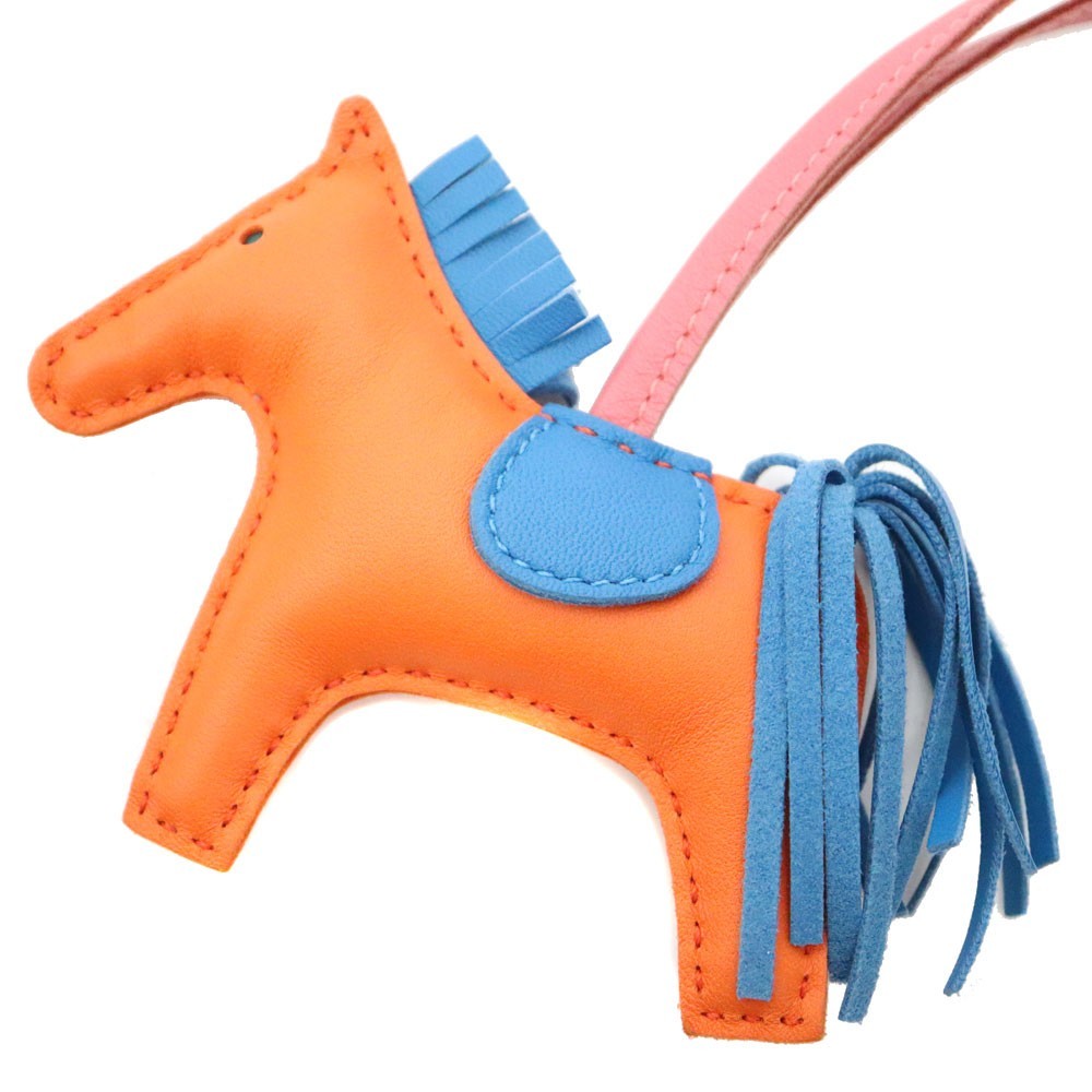 HERMES Rodeo PM Bag Charm Orange  Authentic