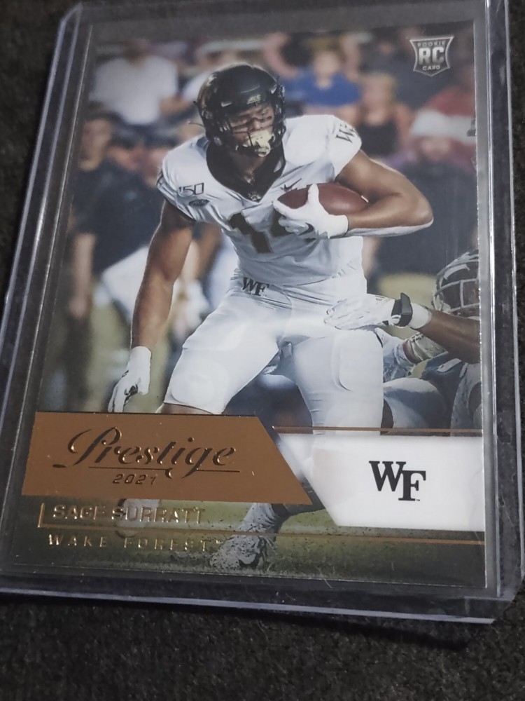 SAGE SURRATT 2021 CHRONICLES PRESTIGE DRAFT PICKS #78 WAKE FOREST FOOTBALL CARD
