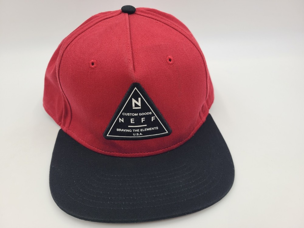 Neff Custom Goods Braving The Elements USA Snapback Hat Cap Men Women Red Black