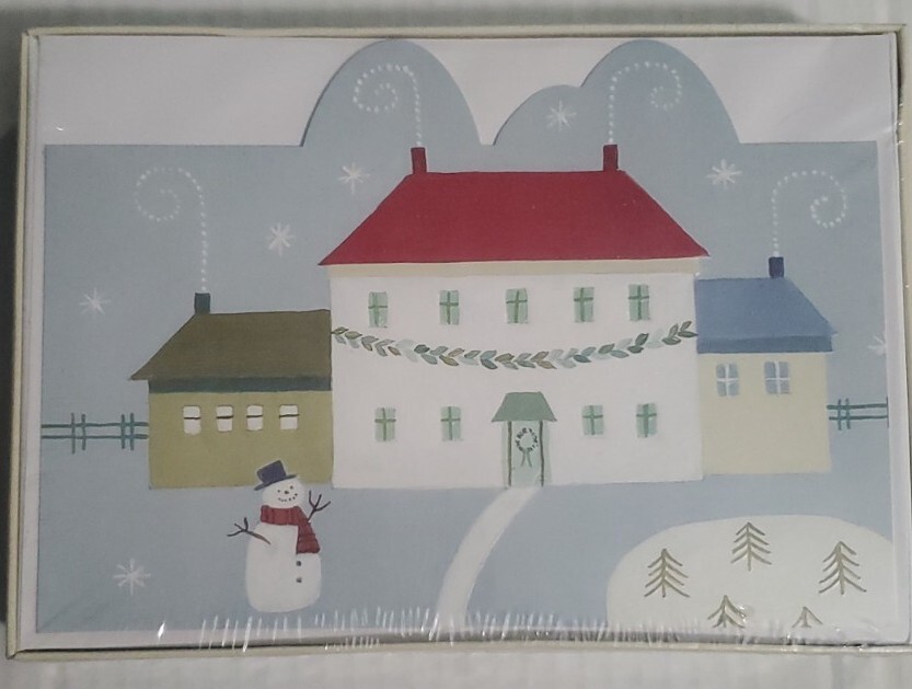 Paper Magic Group Snowman And Country House theme 18 Christmas Cards NIB