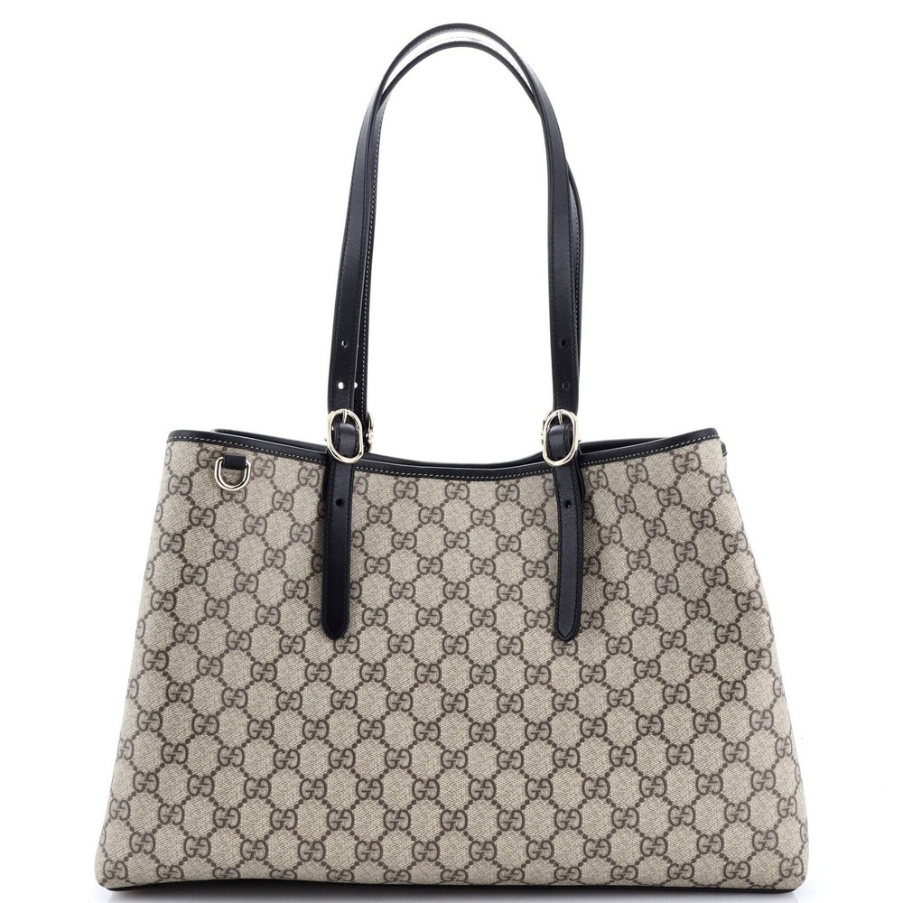 Gucci GG Emblem Large Tote in Coated Canvas