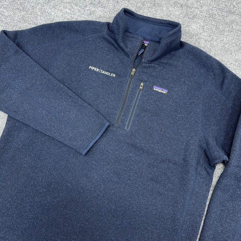 Patagonia Mens XL Navy Better Sweater Fleece Quarter-Zip Pullover with Logo