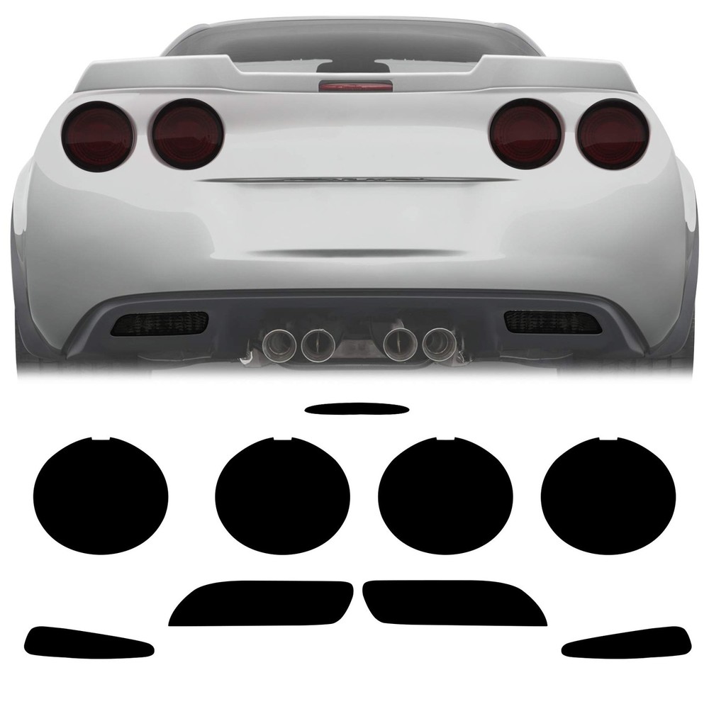 Smoked Vinyl Tint Film for Taillight Marker Overlay Precut Tail Lights