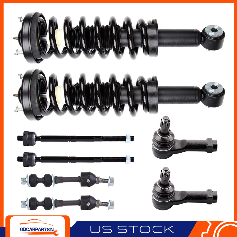 8-Piece Front Suspension Kit for 2005-2008 Ford F-150 - Struts, Springs, Sway Bar Links & Tie Rods