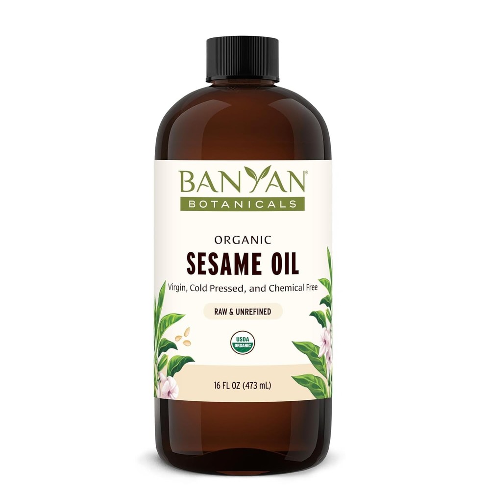 Banyan Botanicals Sesame Oil – Organic & Unrefined 16 Fl Oz (Pack of 1)