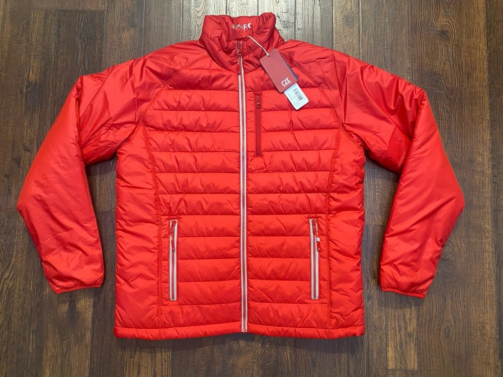 Cutter & Buck NWT Rainier Primaloft Insulated Full Zip Puffer Jacket Mens Large